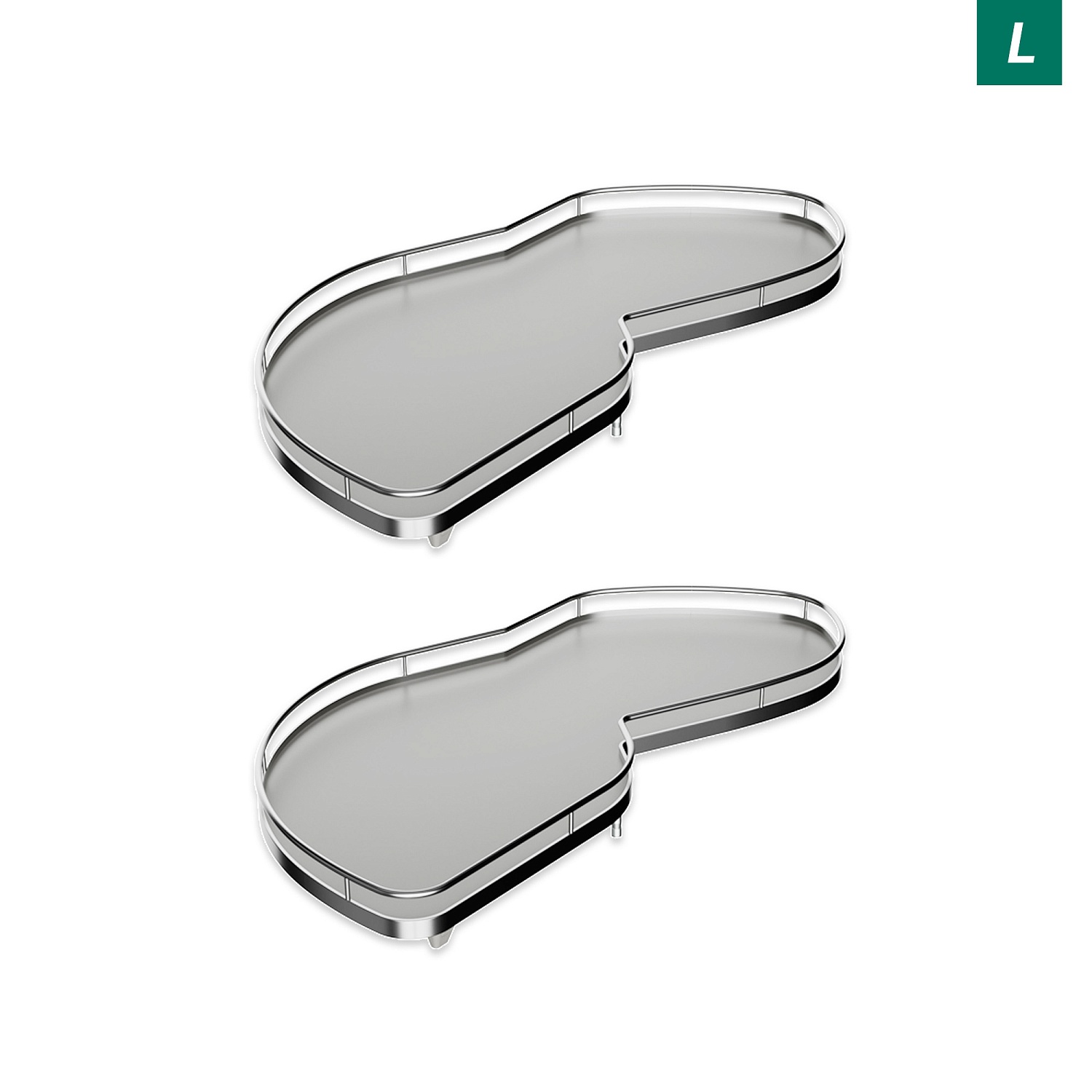 Комплект полок левый Леманс 500 мм Арена КЛАССИК (2 полки + рычаги) ХРОМ