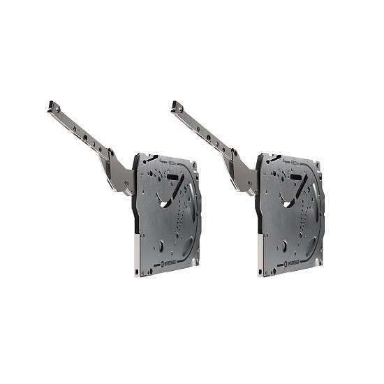 Силовой модуль тип M-L левый и правый ФриСлим Флап, НИКЕЛЬ с доводчиком